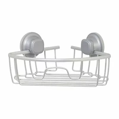 Zenna Home Aluminum Power Grip Pro Corner Shower Caddy