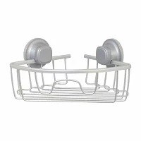 Zenna Home Aluminum Power Grip Pro Corner Shower Caddy