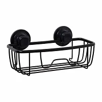 Zenna Home Aluminum Power Grip Black Shower Caddy