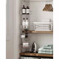 Zenna Home 4 Tier Stainless Steel Tension Pole Shower Caddy