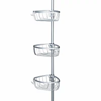 Zenna Home 3 Tier Aluminum Tension Pole Shower Caddy