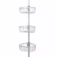 Zenna Home 3 Tier Aluminum Tension Pole Shower Caddy