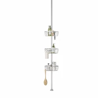 Zenna Home 3 Tier Aluminum Tension Pole Shower Caddy