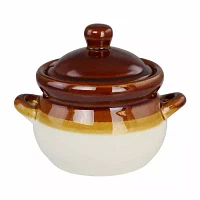 Elama Double Handle French Onion 4-pc. Stoneware Soup Bowl