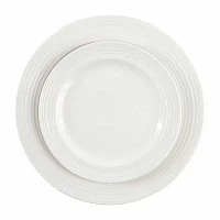 Elama Nikki Ribbed 18-pc. Porcelain Dinnerware Set