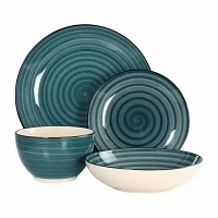 Elama Gia 24-pc. Stoneware Dinnerware Set