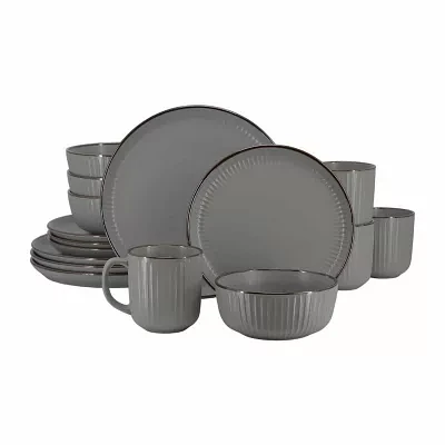 Elama Leo 16-pc. Stoneware Dinnerware Set