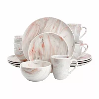 Elama Fine Marble 16-pc. Porcelain Dinnerware Set