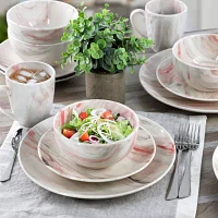 Elama Fine Marble 16-pc. Porcelain Dinnerware Set