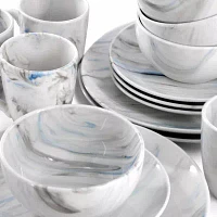 Elama Fine Marble 16-pc. Porcelain Dinnerware Set