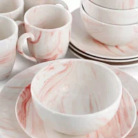 Elama Fine Marble 16-pc. Porcelain Dinnerware Set