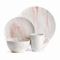 Elama Fine Marble 16-pc. Porcelain Dinnerware Set