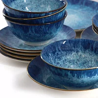 Elama Oceanus 16-pc. Porcelain Dinnerware Set