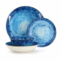 Elama Oceanus 16-pc. Porcelain Dinnerware Set