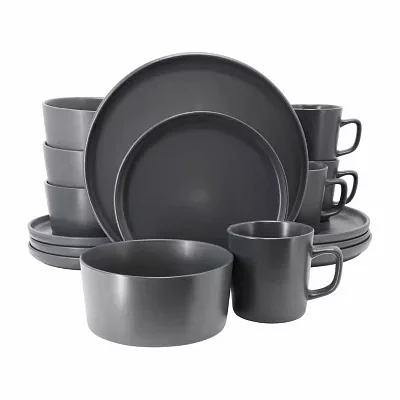 Elama Luxmatte 16-pc. Stoneware Dinnerware Set