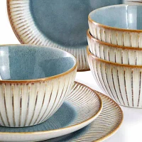 Elama Louann 16-pc. Stoneware Dinnerware Set