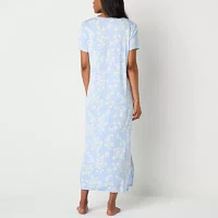 Liz Claiborne Cool and Calm Womens Short Sleeve V Neck Nightshirt