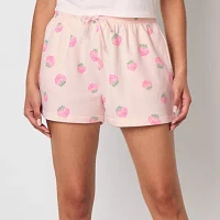 Strawberry Shortcake Fleece Womens Mid Rise Pull-On Short Juniors