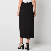 Black Label by Evan-Picone Womens Suit Skirt Long