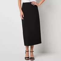 Black Label by Evan-Picone Womens Suit Skirt Long