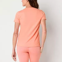 Xersion Womens Cotton Crew Neck Short Sleeve T-Shirt Tall