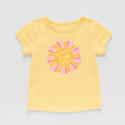 Okie Dokie Toddler & Little Girls Round Neck Short Sleeve Graphic T-Shirt