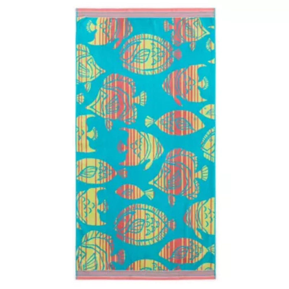 Outdoor Oasis Ombre Fish Beach Towels