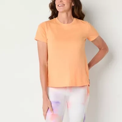 Xersion Womens Cotton Crew Neck Short Sleeve T-Shirt