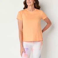 Xersion Womens Cotton Crew Neck Short Sleeve T-Shirt