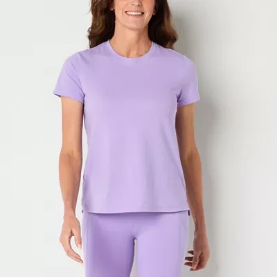 Xersion Womens Cotton Crew Neck Short Sleeve T-Shirt