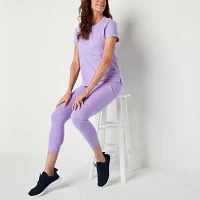Xersion Womens Cotton Crew Neck Short Sleeve T-Shirt