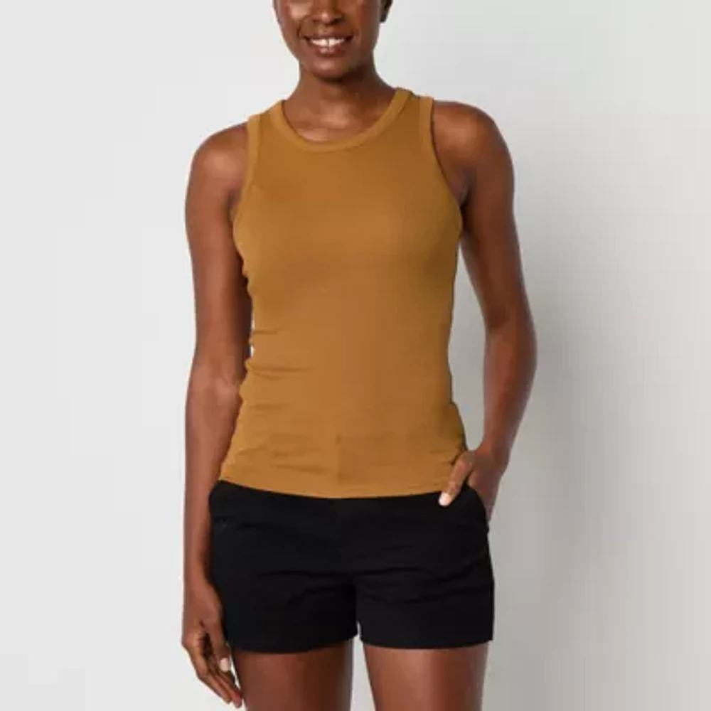 a.n.a Womens High Neck Sleeveless Tank Top
