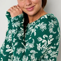 Liz Claiborne Womens Crew Neck Long Sleeve T-Shirt