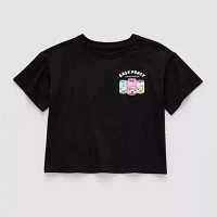 Thereabouts Little & Big Girls Boxy Crew Neck Short Sleeve Graphic T-Shirt