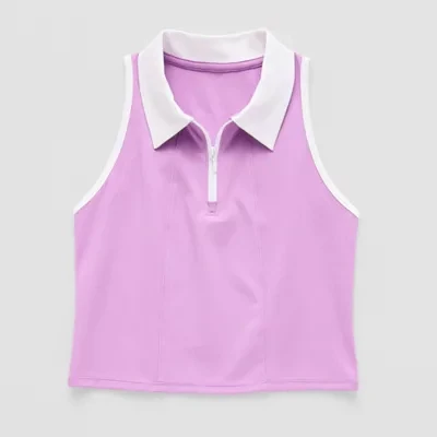 Xersion Little & Big Girls Polo Tank Top