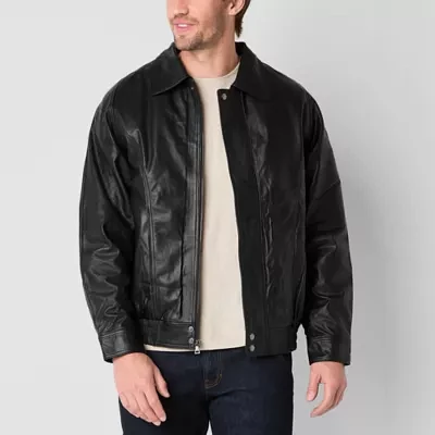 Vintage Leather Mens Midweight Bomber Jacket