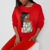 Hope & Wonder Black History Month Womens Long Sleeve 'Blessed and Unbothered' Sweatshirt