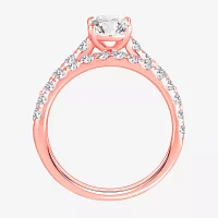 Signature By Modern Bride (H-I / Si1-Si2) Womens 2 CT. T.W. Lab Grown White Diamond 14K Rose Gold Oval Bridal Set