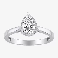 (H-I / Si2) Womens 3/4 CT. Lab Grown White Diamond 10K Gold Pear Solitaire Engagement Ring