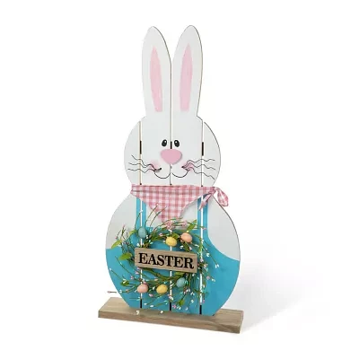 Glitzhome Wooden Bunny  Decor Easter Porch Sign