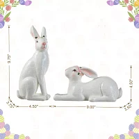 Glitzhome Resin Bunny 2-pc. Easter Tabletop Decor