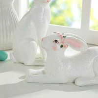 Glitzhome Resin Bunny 2-pc. Easter Tabletop Decor