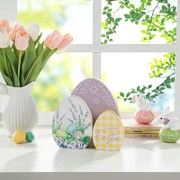 Glitzhome Wooden Eggs Easter Tabletop Decor