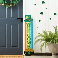 Glitzhome Rainbow  Decor St. Patricks Day Porch Sign