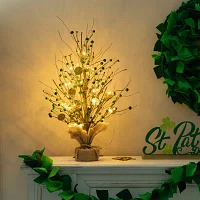 Glitzhome Lighted  Coin Tree St. Patricks Day Tabletop Decor