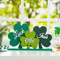 Glitzhome Shamrocks St. Patricks Day Tabletop Decor