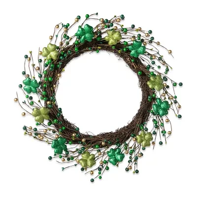 Glitzhome Shamrock Berry Wreath