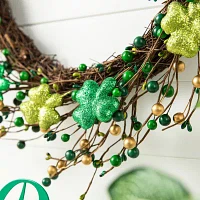 Glitzhome Shamrock Berry Indoor Wreath