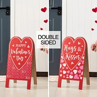 Glitzhome Easel  Decor Valentines Day Porch Sign