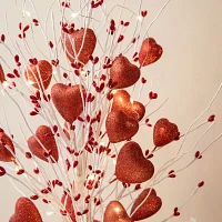 Glitzhome Lighted  Heart Tree Valentines Day Tabletop Decor